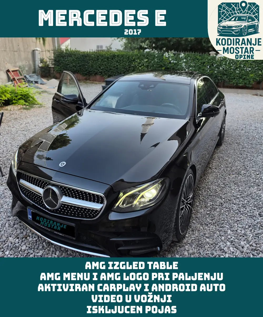 Mercedes E-klasa 2017: AMG izgled table, CarPlay, Android Auto i dodatne aktivacije.
