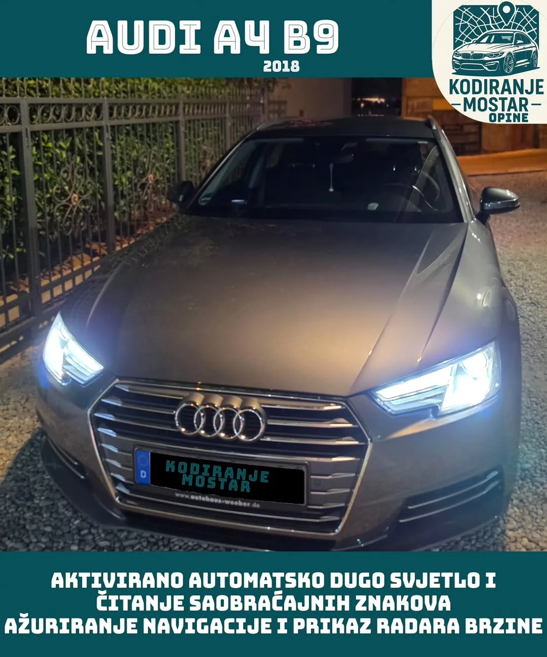 Audi A4 nakon kodiranja i navigacijske nadogradnje